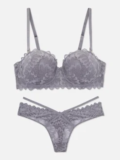 Ensemble Soutien-gorge Balconnets Et String En Dentelle|Primark Sale