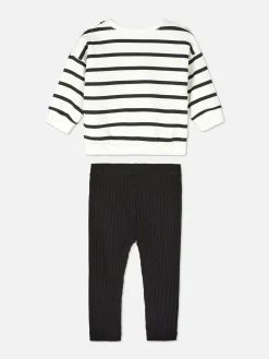 Ensemble Sweat-shirt à Rayures Et Legging Côtelé|Primark Outlet