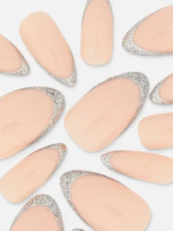 Faux Ongles Brillants Pailletés à Bout Pointu PS...|Primark Hot