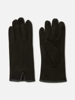Gants En Maille Point De Rome à Finitions En Simili Cuir|Primark Online