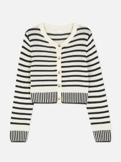 Gilet Court à Rayures|Primark Hot