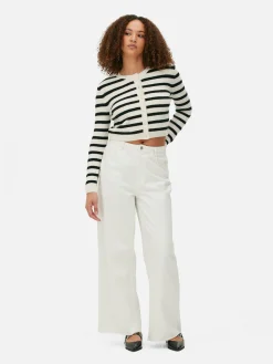 Gilet En Maille Boutonné|Primark Clearance