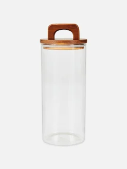 Grande Boîte En Verre Avec Poignée En Bois|Primark Best