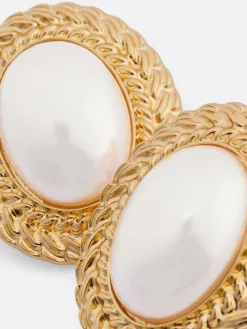 Grands Clous D'oreilles à Fausse Perle Rita Ora|Primark Hot