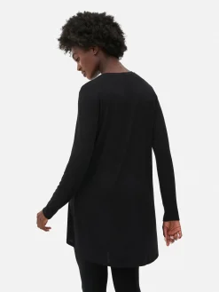 Haut à Manches Longues Et à Ourlet Arrondi|Primark Clearance