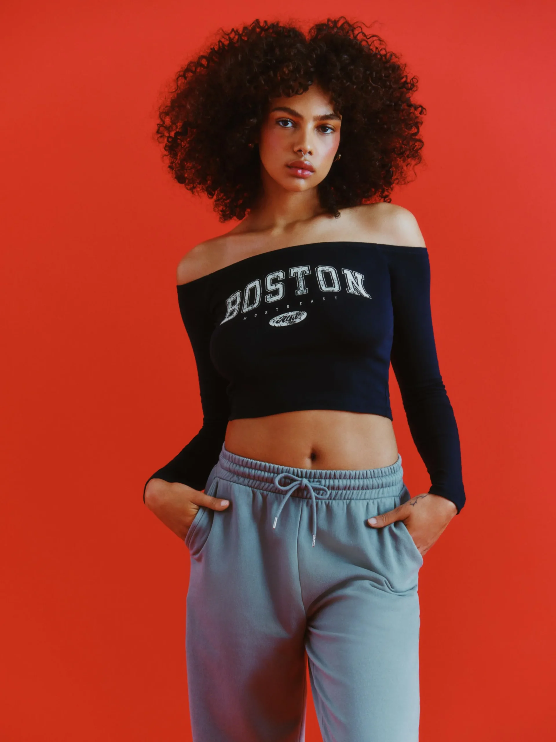 Haut Court à Encolure Bateau Et Manches Longues|Primark Sale