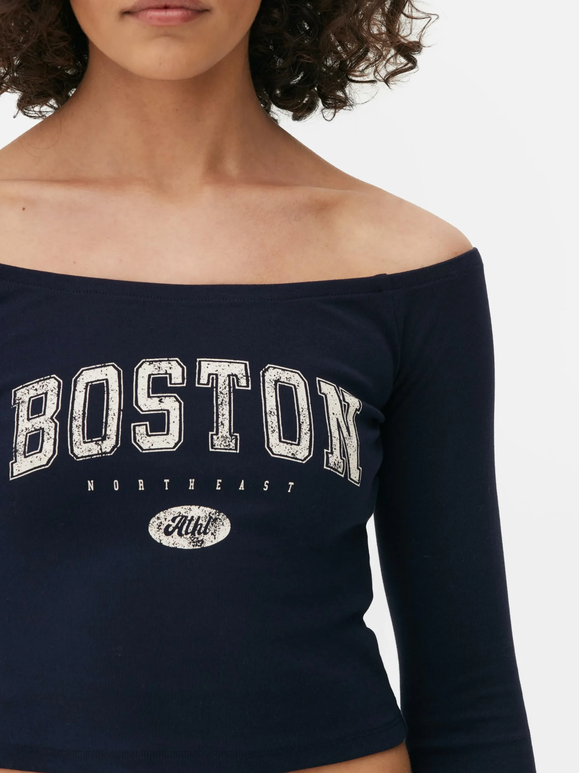 Haut Court à Encolure Bateau Et Manches Longues|Primark Sale