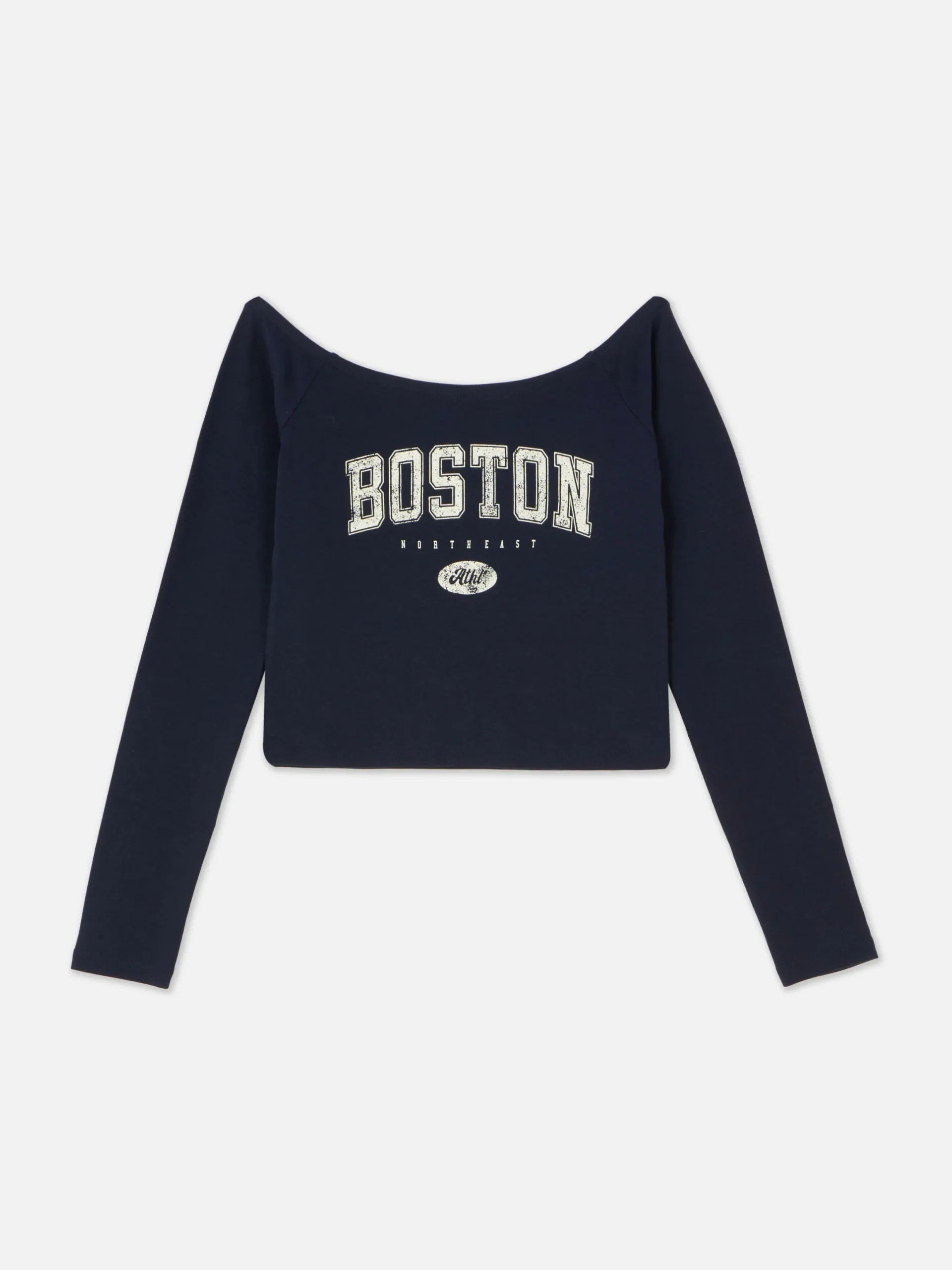 Haut Court à Encolure Bateau Et Manches Longues|Primark Sale