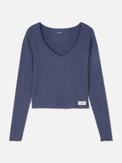 Haut De Pyjama En Jersey Côtelé à Manches Longues|Primark Best