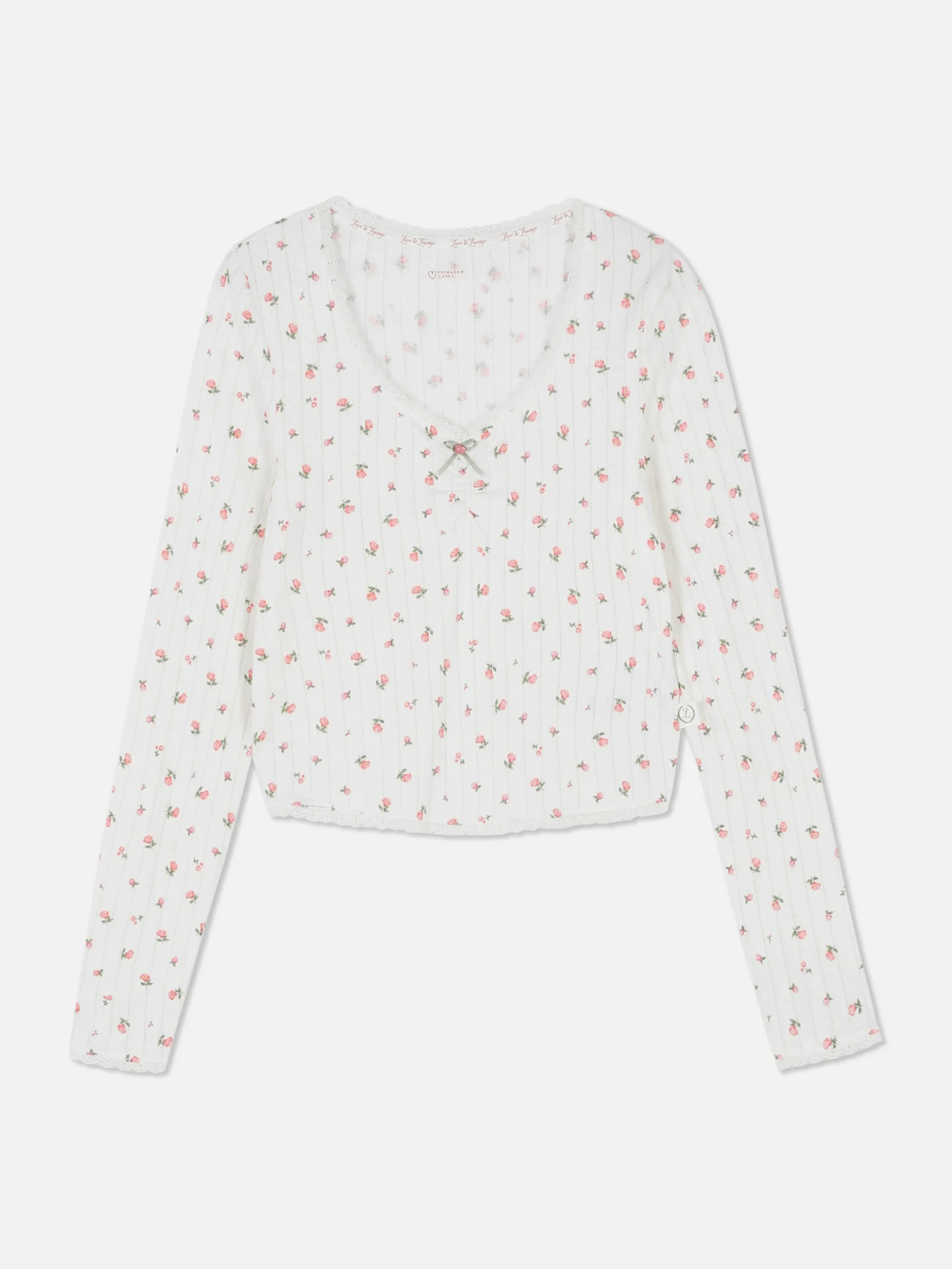 Haut De Pyjama Rose En Pointelle à Manches Longues|Primark Sale