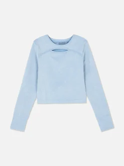 Haut Délavé à L'acide à Manches Longues|Primark Sale