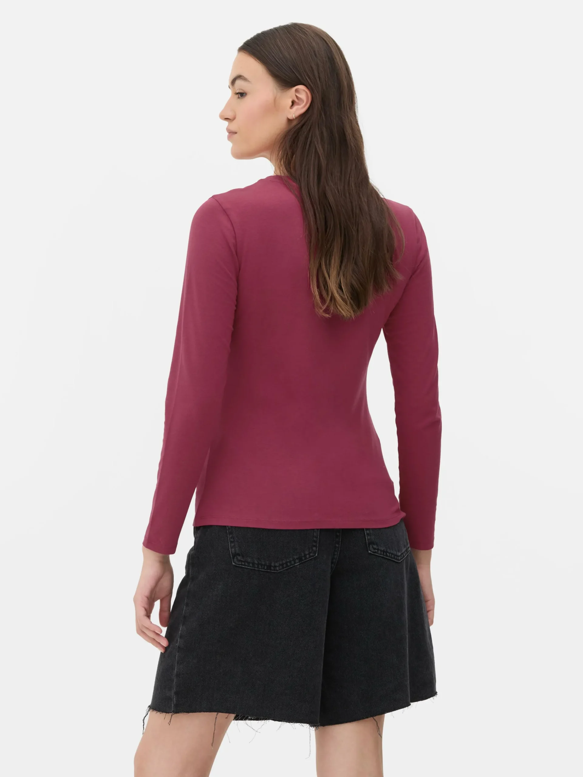 Haut En Jersey Stretch à Manches Longues|Primark