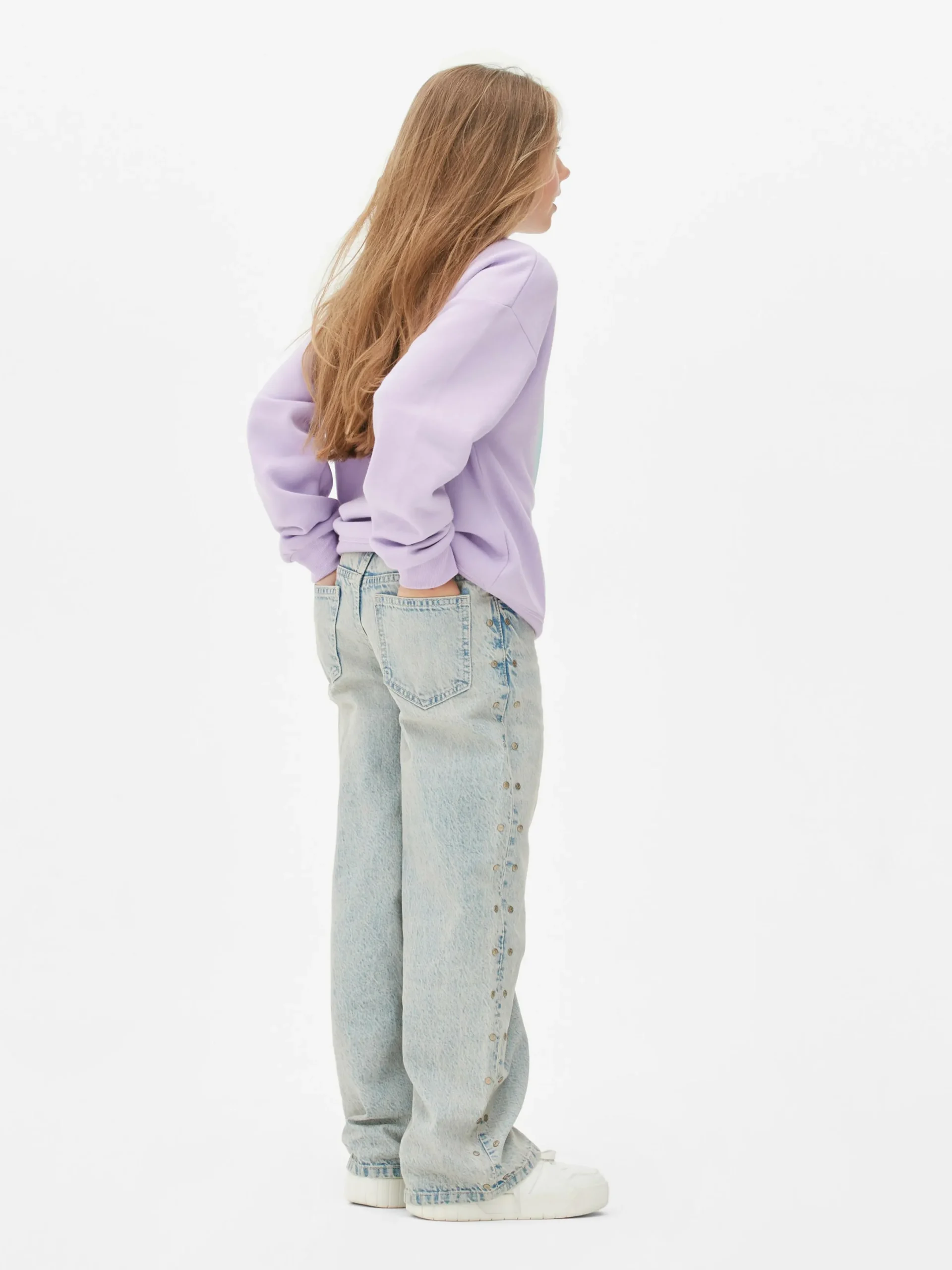 Jean Denim à Effet Vieilli Et Clous|Primark Discount