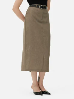 Jupe Crayon Mi-longue Taille Haute|Primark Hot