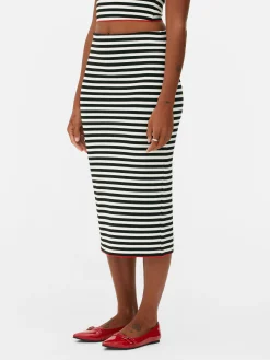 Jupe Mi-longue à Rayures Beetlejuice X Colleen Atwood à Coordonner|Primark Hot