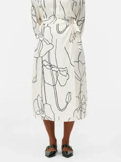 Jupe Portefeuille Mi-longue Graphique à Coordonner|Primark Online