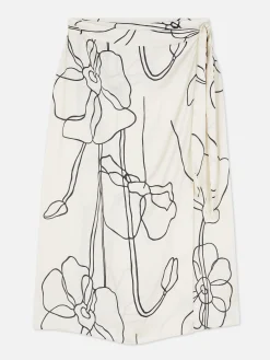 Jupe Portefeuille Mi-longue Graphique à Coordonner|Primark Online