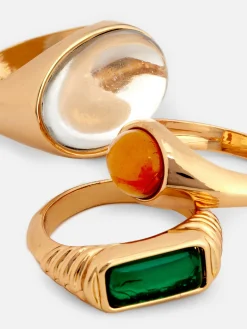 Lot De 3 Bagues épaisses à Fausses Gemmes Rita Ora|Primark Clearance