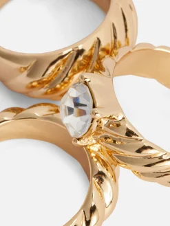 Lot De 3 Bagues Striées à Superposer Rita Ora|Primark Discount