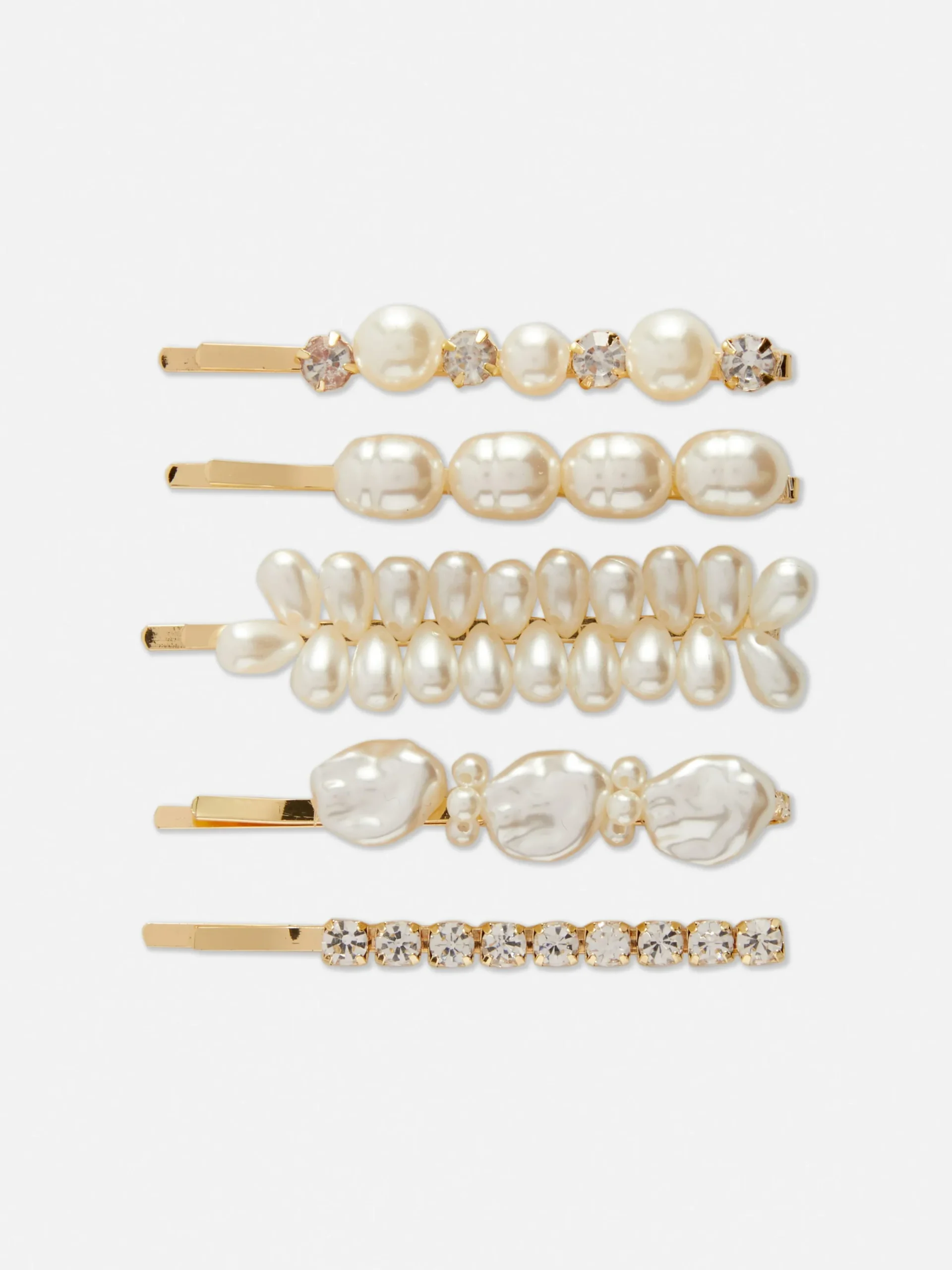 Lot De 5 Barrettes à Fausses Perles|Primark