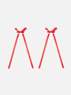 Lot De 2 Barrettes Ornées D'un Nœud Long|Primark Hot