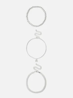 Lot De 3 Chaînes De Cheville Infinité Et Initiale|Primark Outlet