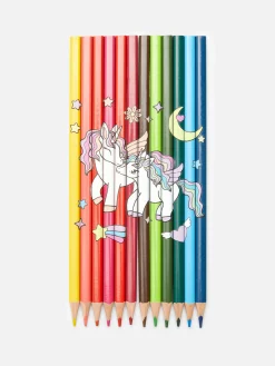Lot De 12 Crayons De Couleur Licorne|Primark Hot