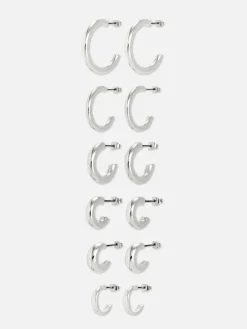 Lot De 6 Créoles épaisses|Primark Online