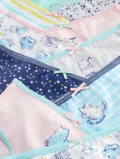 Lot De 10 Culottes à Imprimés Chat Variés|Primark New