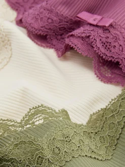 Lot De 3 Culottes En Microfibre Et En Dentelle|Primark New