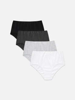 Lot De 4 Culottes Hautes Ton Sur Ton|Primark Clearance