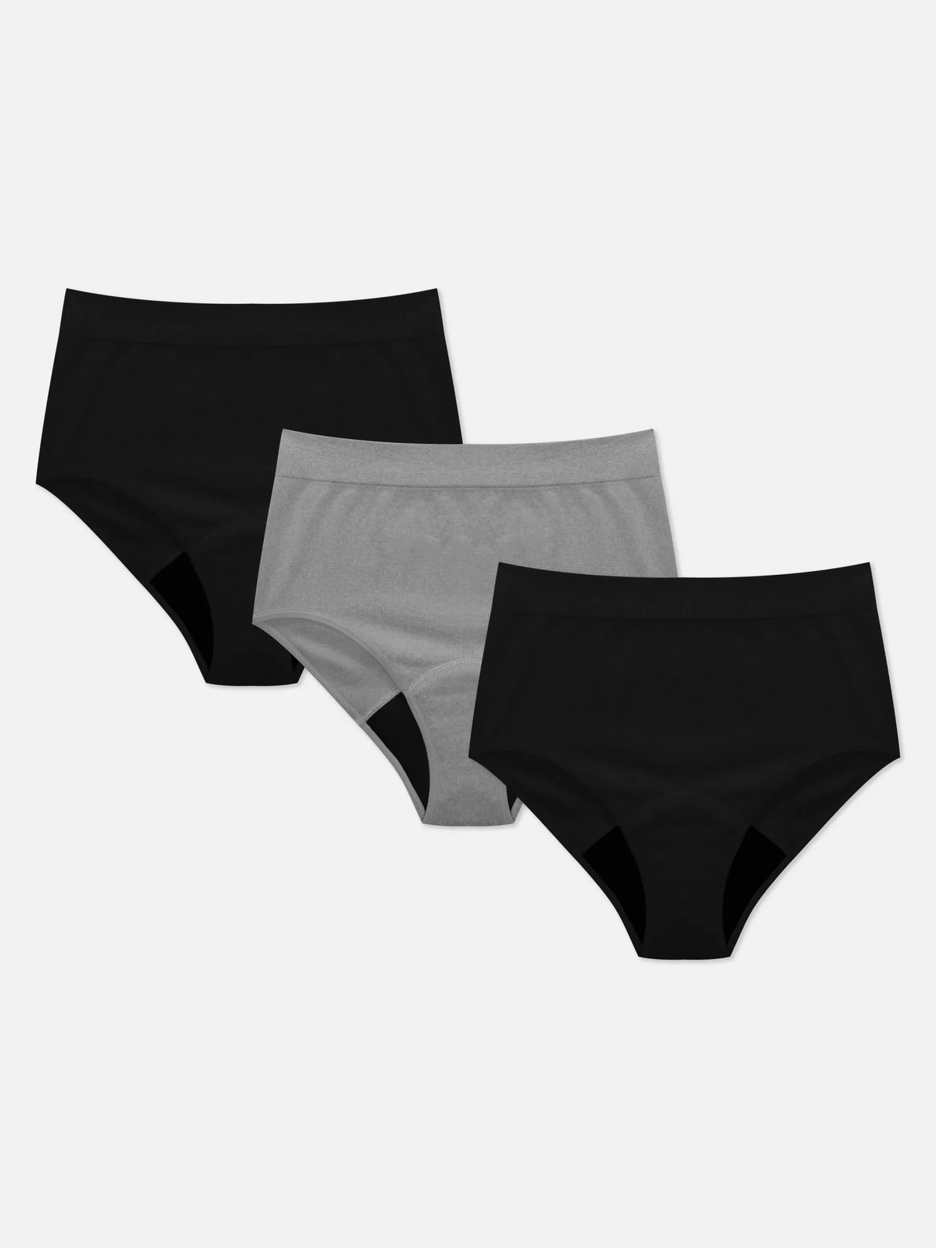 Lot De 3 Culottes Menstruelles Côtelées Taille Haute|Primark Discount