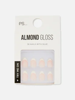 Lot De 36 Faux Ongles Glossy En Amande PS...|Primark Online