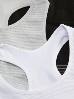 Lot De 3 Hauts Courts Sans Coutures à Dos Nageur|Primark Discount