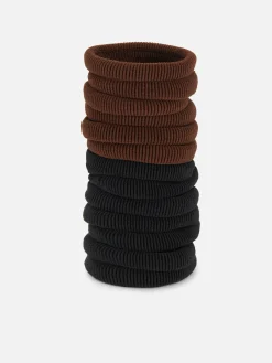 Lot De 20 élastiques Pour Cheveux En Tissu Côtelé|Primark Clearance