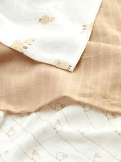 Lot De 3 Lingettes En Mousseline à Motifs Mouton|Primark Clearance