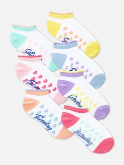 Lot De 7 Paires De Chaussettes Pour Baskets « Days Of The Week » (Jours De La Semaine)|Primark Sale