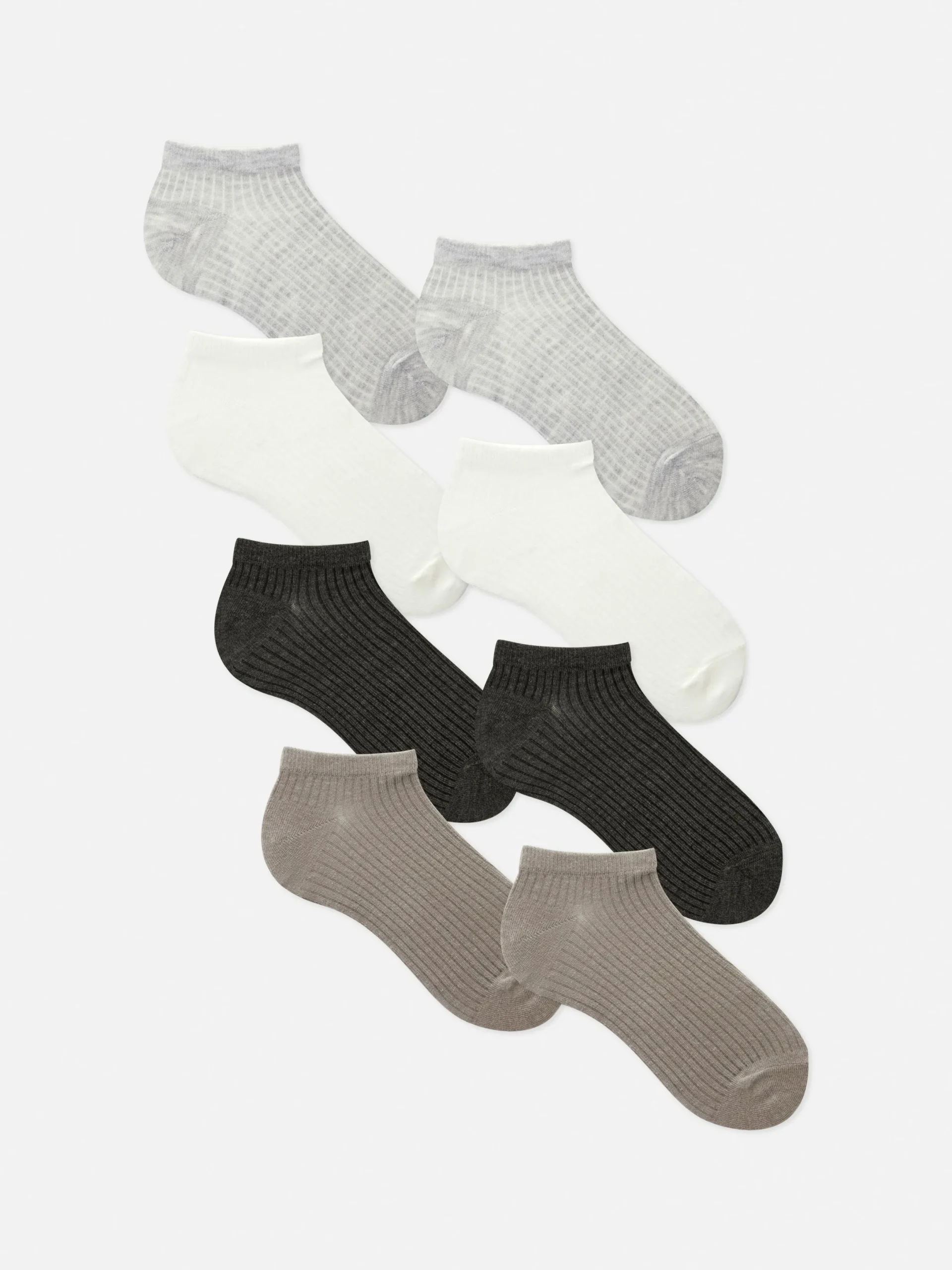 Lot De 7 Paires De Chaussettes De Sport Côtelées Ton Sur Ton|Primark Best