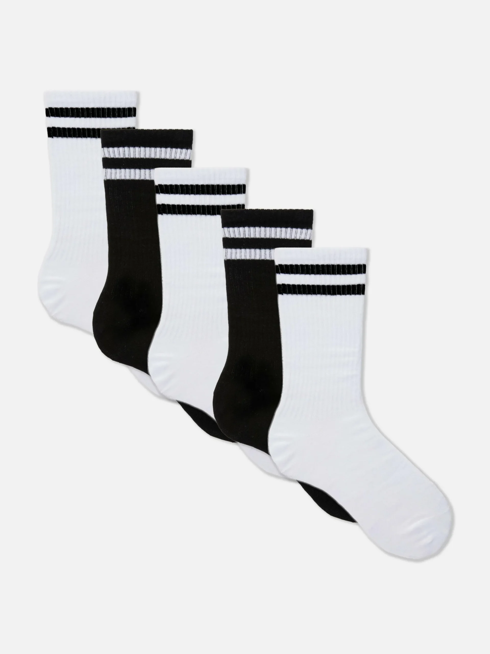 Lot De 5 Paires De Chaussettes De Sport à Rayures|Primark Sale