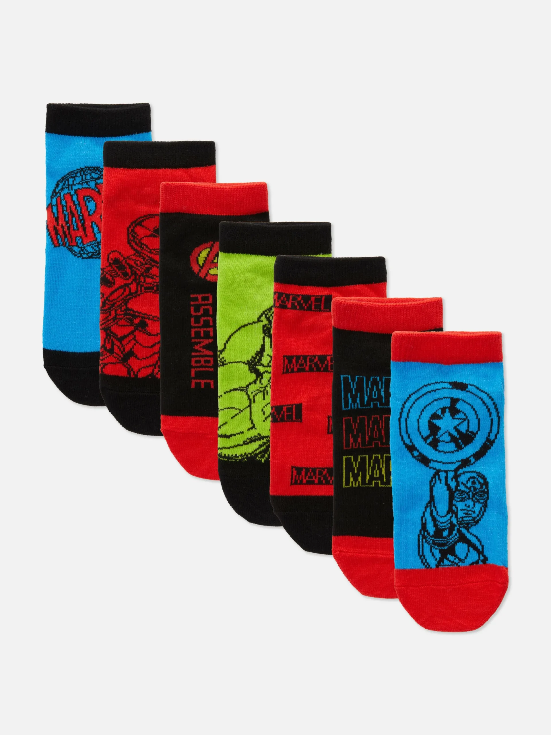 Lot De 7 Paires De Chaussettes Marvel Avengers|Primark Hot