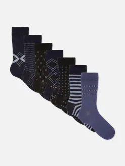 Lot De 7 Paires De Chaussettes à Motifs Variés|Primark