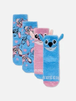 Lot De 2 Paires De Chaussettes Chaudes Disney Lilo & Stitch Angel|Primark Clearance