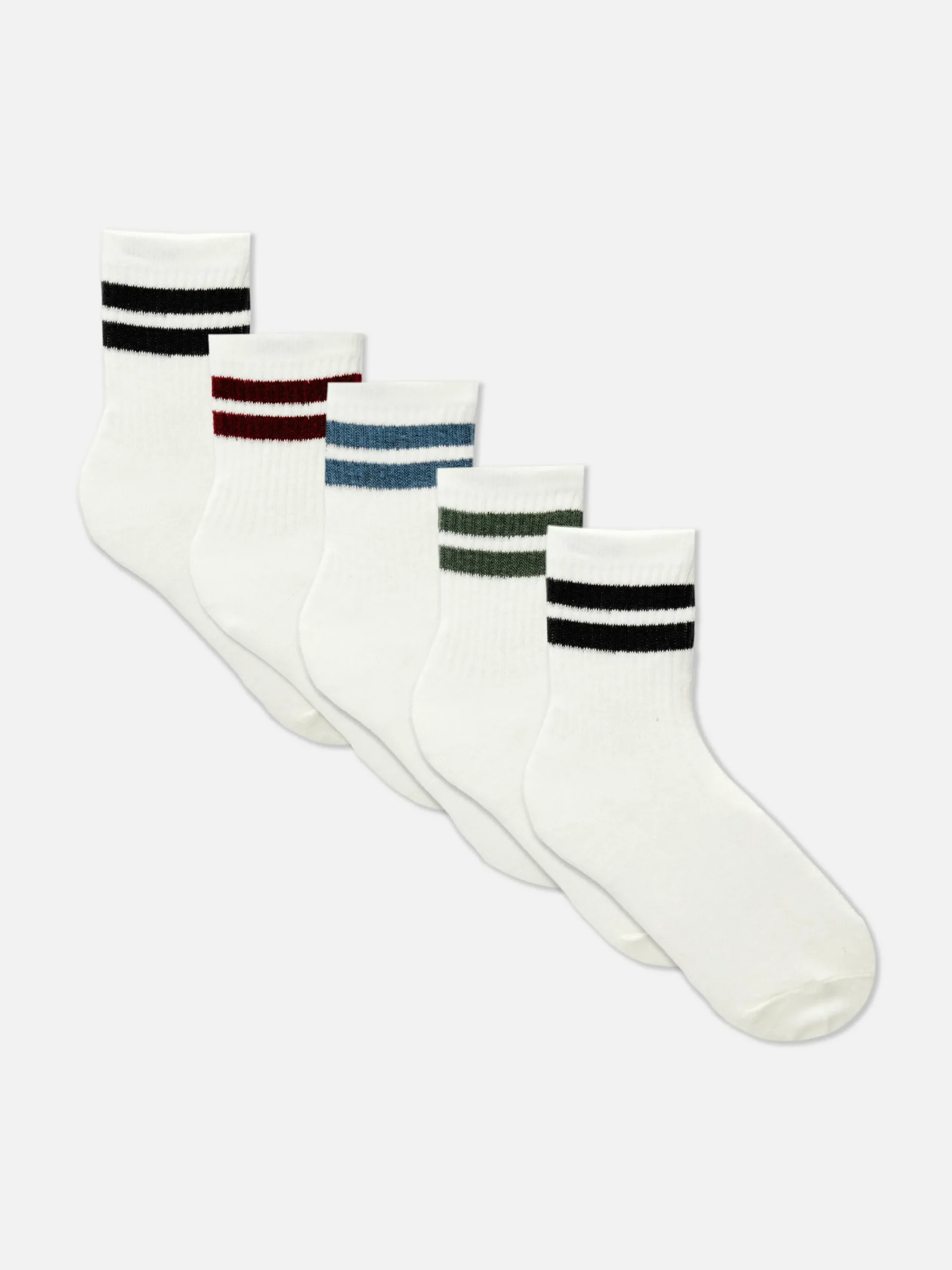 Lot De 5 Paires De Chaussettes De Sport à Rayures|Primark Outlet