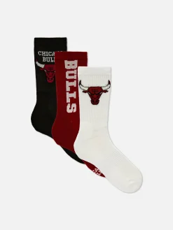 Lot De 3 Paires De Chaussettes NBA Chicago Bulls|Primark Discount