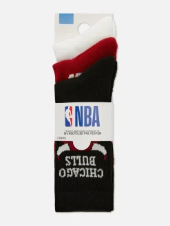 Lot De 3 Paires De Chaussettes NBA Chicago Bulls|Primark Discount