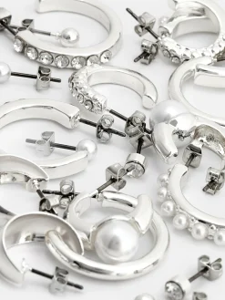 Lot De 9 Paires De Clous D'oreilles Et Créoles|Primark Hot