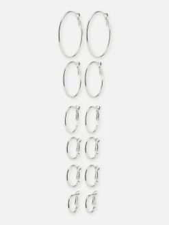 Lot De 6 Paires De Créoles De Tailles Variées|Primark Sale