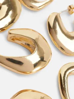 Lot De 3 Paires De Créoles Oblongues|Primark Online