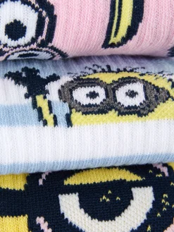 Lot De 3 Paires De Socquettes Les Minions|Primark New