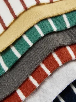 Lot De 7 Paires De Socquettes Rayées|Primark Clearance